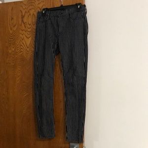 Hudson striped skinny jeans